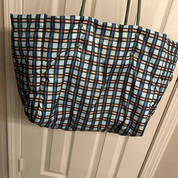 Kate Spade ♠️ Everything Puffy Plaid Tote - Picture 8 of 10